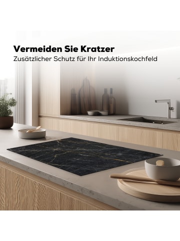 OnlyWow Herdabdeckplatte Marmor gold schwarz