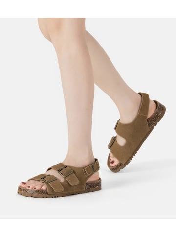 EVERAU Australia Leder Sandalen - Flame in Kastanie