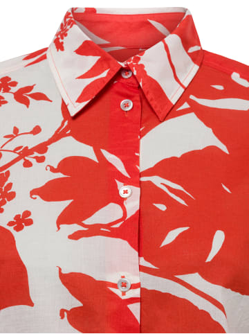 Marc O'Polo Hemdbluse in koralle weiß