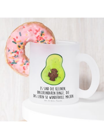 Mr. & Mrs. Panda Tee Tasse Avocado Kern mit Spruch in Transparent
