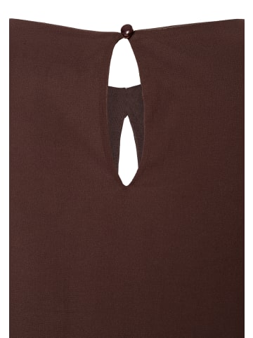 More & More feminines Chiffon-Blusentop in chocolate