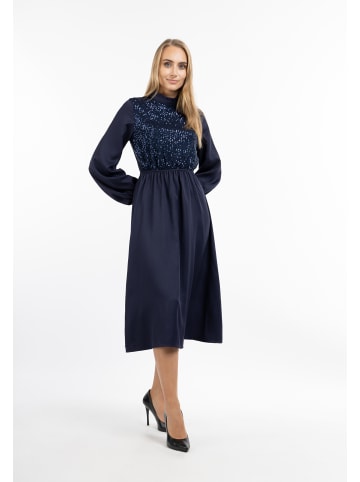 Usha Langarmkleid in Navy