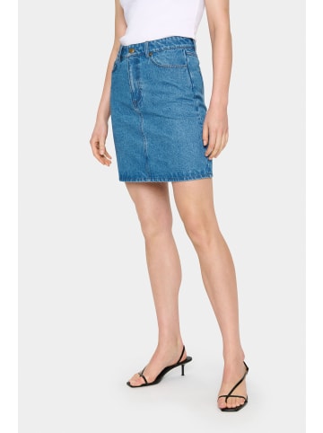 SAINT TROPEZ Rock GabiSZ Gerade Passform in Medium Blue Denim