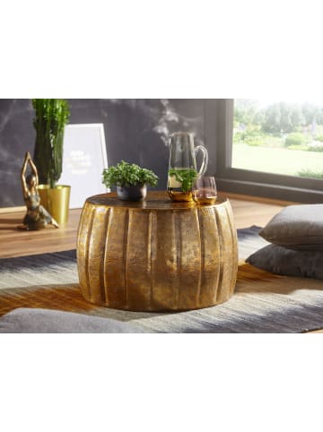 FineBuy Couchtisch in Gold / Aluminium / 60x60x36
