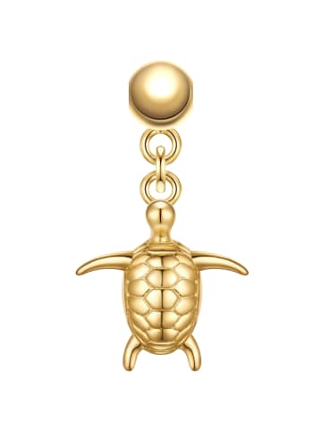 Glanzstücke München Charm Schildkröte aus Sterling Silber in gelbgold