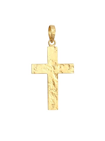 KUZZOI Anhänger 925 Sterling Silber Kreuz in Gold