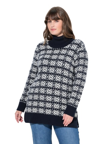 Ulla Popken Pullover in navy blau