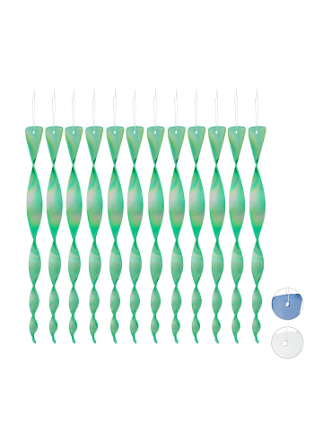 relaxdays 24x Vogelabwehr "Spirale" in Grün