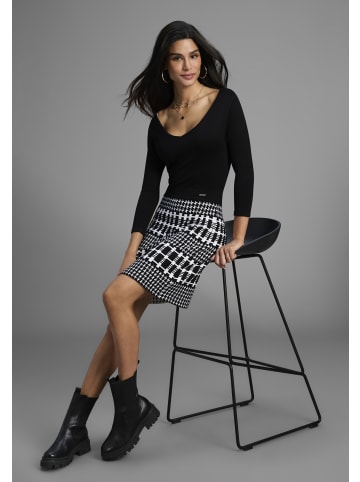 Bruno Banani Strickkleid in schwarz-weiß