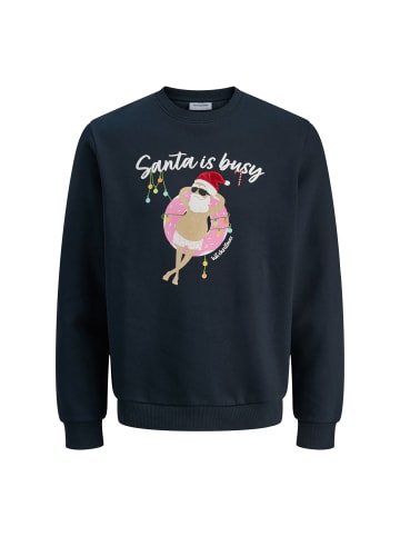 Jack and Jones JJCHRISTMAS Sweat Crew Neck Xmas in Dunkelblau
