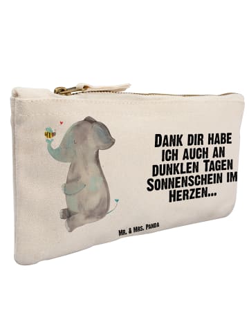 Mr. & Mrs. Panda Schminktasche Elefant Biene mit Spruch in Weiß