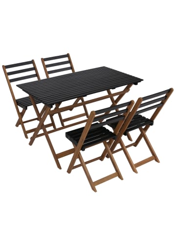 MCW Garten-Garnitur P72, Natur-schwarz