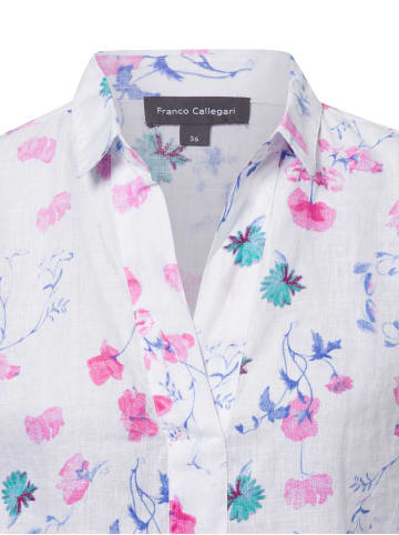Franco Callegari Blusenshirt in weiß rosa - 0012