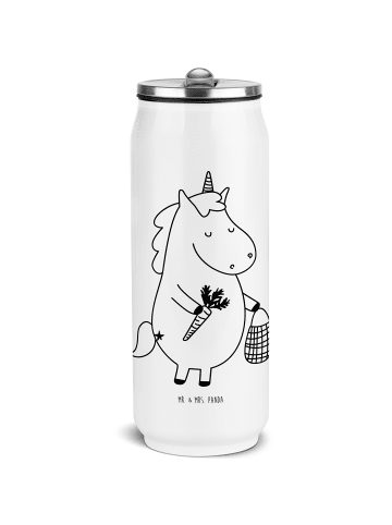 Mr. & Mrs. Panda Trinkflasche Einhorn Vegan ohne Spruch in Weiß