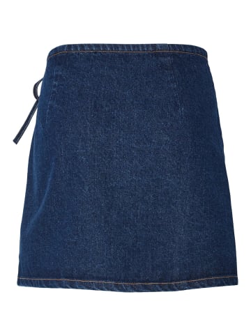 Pieces Wickelrock in Medium Blue Denim
