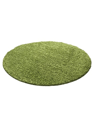 KADIMA DESIGN Teppich Hochflor Shaggy Waschbar Einfarbig RHEIN Strapazierfähig in Grün