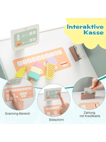 COSTWAY Kaufladen 30 tlg. Kaufmannsladen ab 3 Jahren in Grau