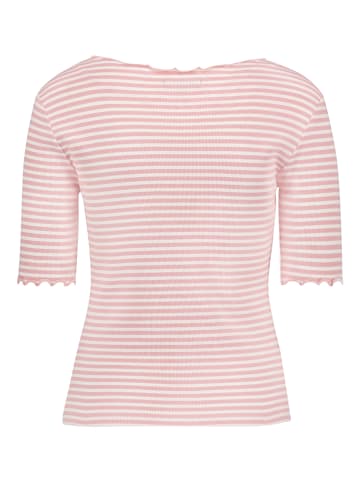 Zero  Halbarm-Shirt mit Raffung in Rosé/Cream