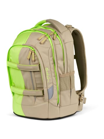 Satch Pack Schulrucksack Double Trouble 2024 in grün-beige