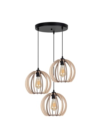 Licht-Erlebnisse Pendelleuchte (B)40 x (L)40 x (T)100 cm in Schwarz Natur