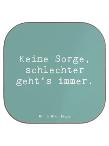 Mr. & Mrs. Panda Getränkeuntersetzer Spruch Hoffnung in schwieri... in Meeresbrise