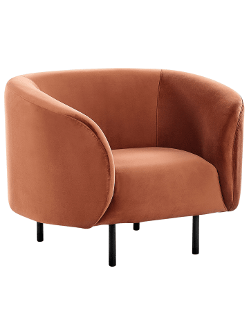 Beliani Sessel LOEN in Orange/Schwarz - (W) 105 x (H) 79 x (L) 70 cm