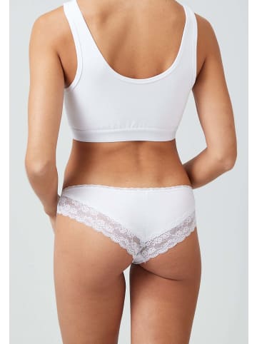 SNOCKS Brazilian Slips mit Spitze Mix (Weiß/Hellgrau/Schwarz) 3 Stück