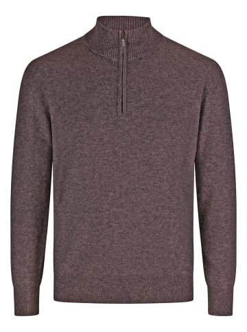 CASH-MERE.CH Stehkragen Pullover in Taupe Melange