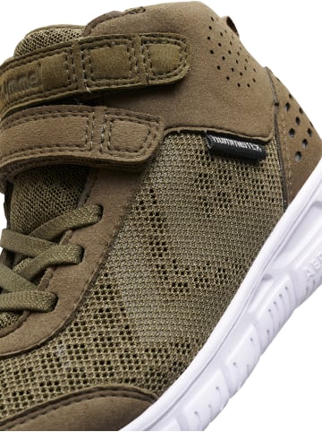 Hummel Sneaker High Crosslite Mid Tex Jr in DARK OLIVE