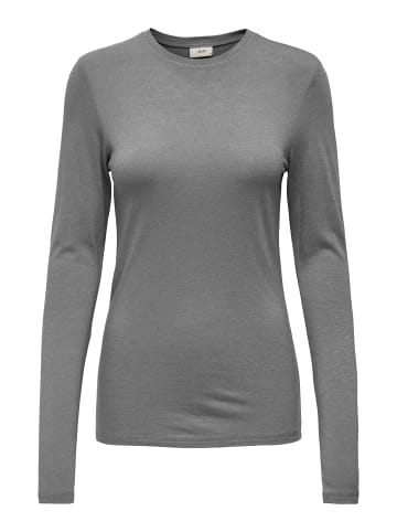 JACQUELINE de YONG Langarm Shirt Dünner Basic Pullover JDYSUMA in Grau-3