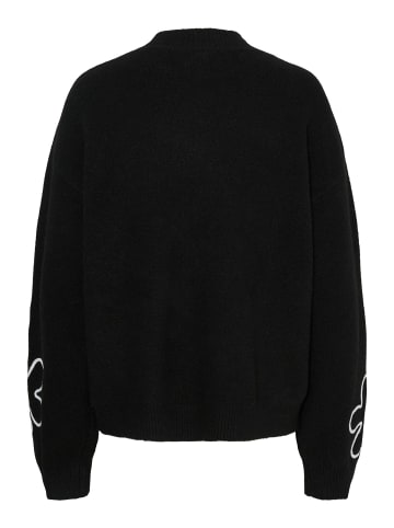 Pieces Strickpullover in Black