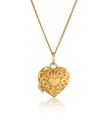 Elli Halskette 585 Gelbgold Herz, Medaillon in Gold