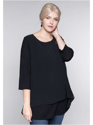 sheego Blusenshirt in schwarz