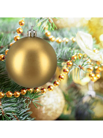 relaxdays 100 x Weihnachtskugeln Set in Gold