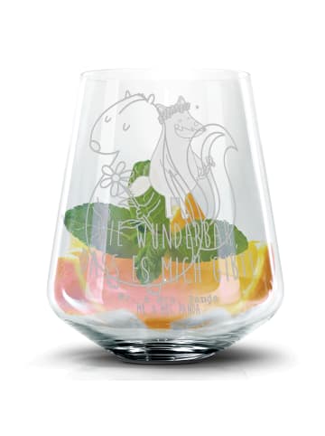 Mr. & Mrs. Panda Blümchentail Glas Stinktier Blume ohne Spruch in Transparent