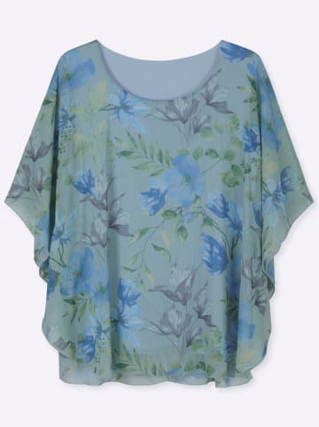 sheego Tunika in kalkmint-eisblau-bedruckt