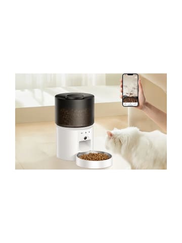 Rojeco 3L Futterspender mit Kamera Weiß