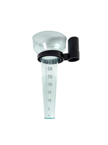 Intirilife Garten Regenmesser Niederschlagsmesser mit Halter 35 mm/m² in Transparent