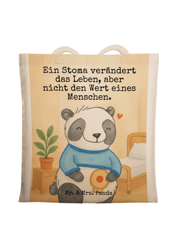 Mr. & Mrs. Panda Tote Bag Panda künstlicher Darmausgang Design m... in Weiß
