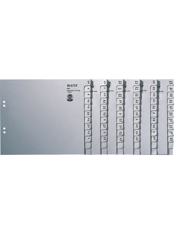 Leitz Registerserie A4 1/2 Höhe Tauenpapier A-Z 150 Abläufe grau