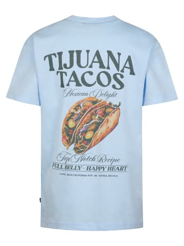 Petrol Industries T-Shirt mit grafischem Rückenprint Taco in Blau