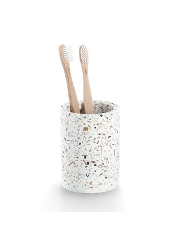 Zeller Zahnbürstenbecher TERRAZZO in Mehrfarben, (B) 8,2 x (H) 11 x (L) 8,2 cm
