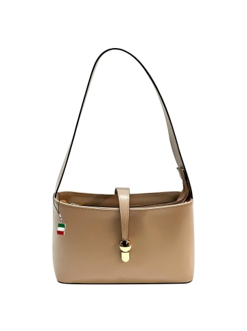 Florence Florence Umhängetasche Leder beige ca. 28cm