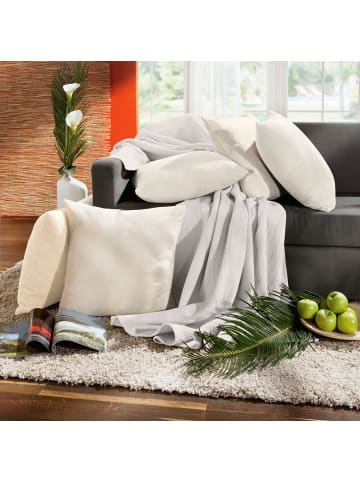 Erwin Müller Baumwolle, Waffelpiqué Wohndecke Otranto in stein