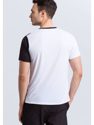 erima 5-C T-Shirt in weiss/schwarz/dunkelgrau