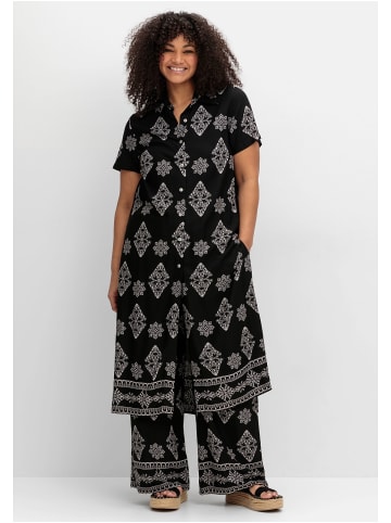 sheego by Joe Browns Longbluse in schwarz gemustert