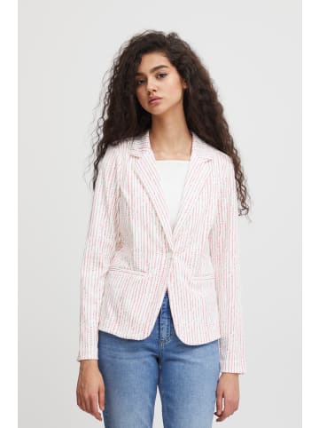 ICHI IHKate regular fit in Cloud Dancer Multi stripe AOP