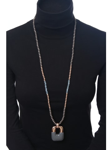 collezione alessandro Lange Kette " Silvia " in grau