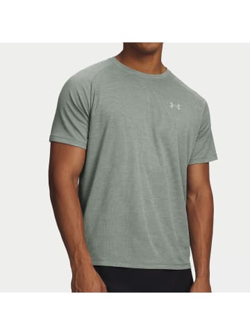 Under Armour Tech Textured SS in Grüngrau