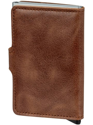 Secrid Geldbörse Miniwallet Vintage in Cognac-Silver